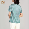 佐尔美夏季新款 桑蚕丝真丝几何图形短袖衬衣女E22CS11 商品缩略图4