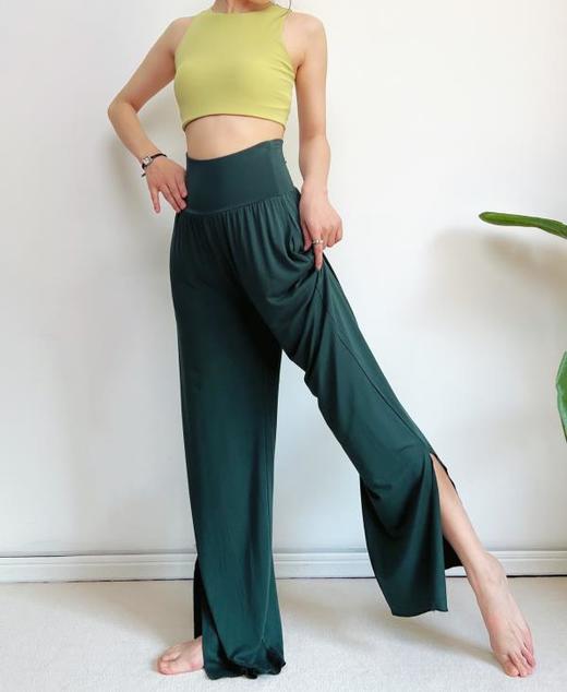 AddOne+1 春夏瑜伽时尚休闲裸感侧开叉阔腿裤 商品图4