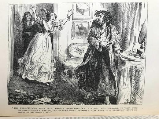 1879年 狄更斯《尼古拉斯·尼克贝》（全2卷） 约30幅插图 漆布精装大32开 商品图10