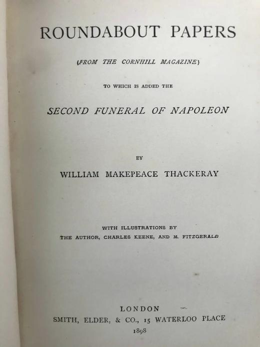 1898年 萨克雷《委婉集》 数十幅插图 真皮精装32开 商品图2