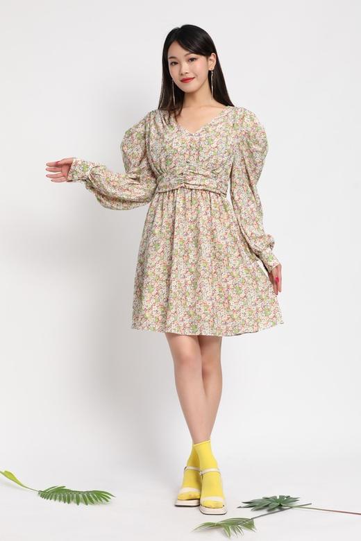 L.Fleuri 设计款宫廷袖碎花连衣裙 11747 商品图1