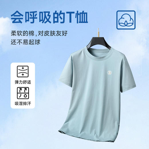 【棉质】【新款DX】大依优型大码多色夏季圆领短袖T恤加肥加大肥佬休闲宽松 商品图1