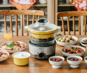 蒸汽锅丨羊肚菌四神鸡汤+玫瑰红酒炖梨+腊八粥