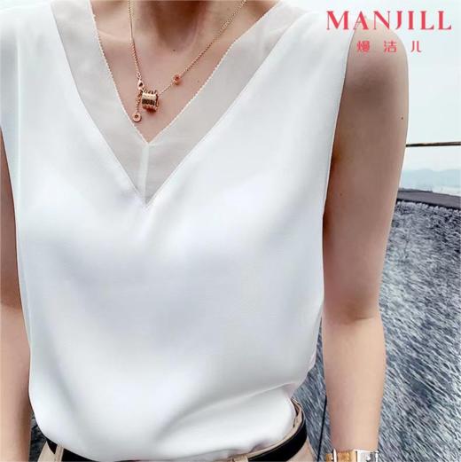 【商场同款】熳洁儿 天丝无袖背心打底凉感轻薄透气通勤气质百搭23209115 商品图5