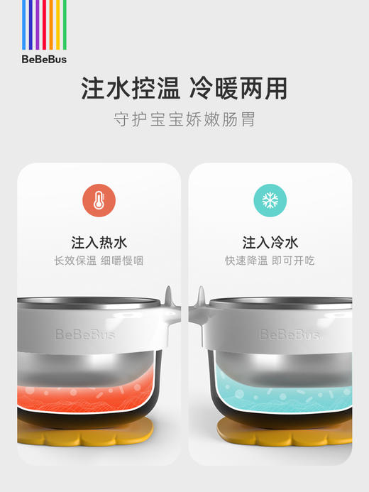 BeBeBus美食家 宝宝辅食碗注水保温餐具套装（适用4月龄+）恒温辅食工具 商品图1