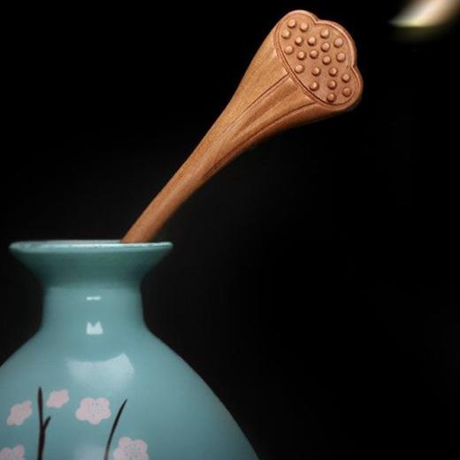 莲子清如水 早春莲蓬桃木簪子发簪可爱大气风盘发神器 商品图6