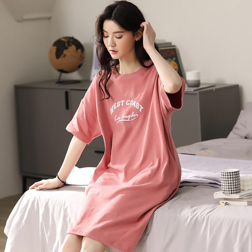 【纯棉睡裙】2023年新款夏季短袖全棉睡衣韩版宽松休闲家居服外穿 商品图8