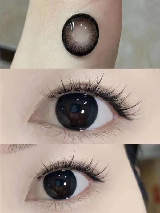 半年抛 球球黑 gugucon  大直径14.5 着色13.8 (同品牌多副更划算 选款色板在详情页内) 黑色美瞳 商品图5