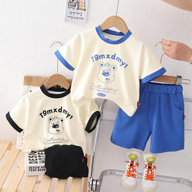 儿童夏季套装中小童装韩版女宝宝夏装男童短袖两件套