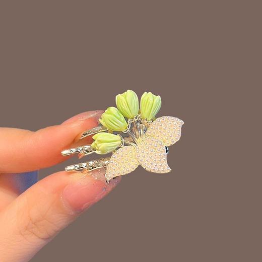 精致花朵珍珠小号抓夹发夹女侧边夹刘海夹碎发森系甜美新款鸭嘴夹 商品图2