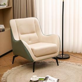 轻奢单人沙发椅设计师洽谈小户型科技布大堂客厅北欧懒人老虎椅