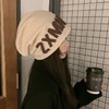网红字母粗针织冷帽百搭坑条堆堆帽子女秋冬针织毛线包头帽 商品缩略图6