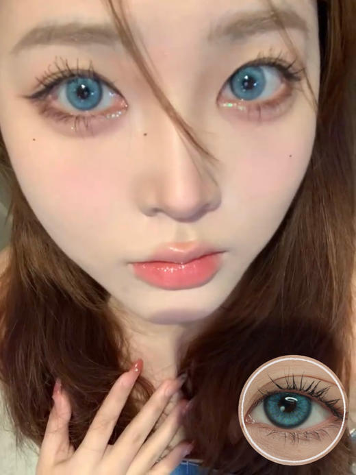 【月抛和日抛】天使冰蓝 summerbaby  | 大直径14.5mm 着色14.0mm 有挡瞳可能哦，介意慎拍 基弧8.5 商品图4