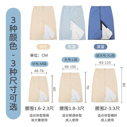 瘫痪老人隔尿裙成人失禁裤围尿不湿卧床老年人用防水防漏睡裙神器 商品图8