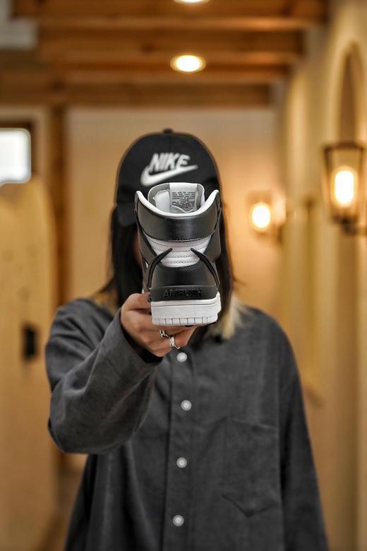 夏季特惠💰520 AMBUSH x Nk SB Dunk High 滑板鞋高帮 黑白大勾 商品图1