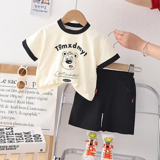 儿童夏季套装中小童装韩版女宝宝夏装男童短袖两件套 商品图1