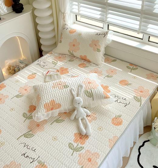 “夏被”【乳胶凉席床裙款三件套】A类凉感丝，环保数码印花 夹层高品质整张天然乳胶 可轻柔机洗/水洗-CC 商品图6