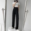 【吸湿排汗显高显瘦百搭】白色西装裤女夏宽松直筒显瘦大码胖mm裤子高腰垂感休闲拖地阔腿裤 商品缩略图2