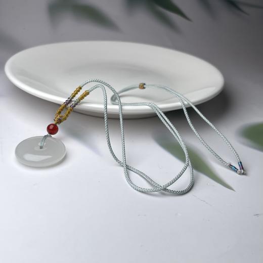 和田玉吊坠-冰烟紫平安扣 商品图0
