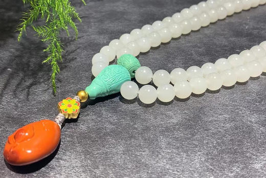 【御珠宫坊·传藏系列】新疆羊脂白玉108珠串 商品图2