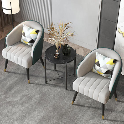 网红沙发椅子靠背单人学生宿舍家用简约卧室阳台美甲化妆休闲凳子 商品图5