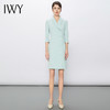 IWY/淡蓝色连衣裙气质女神范播音艺考主持人正装高端时尚职业装Q13131 商品缩略图4
