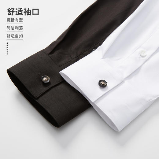 【简约立领】罗蒙春夏长袖衬衫男士商务休闲立领衬衣爸爸装中年男衬衣 商品图6