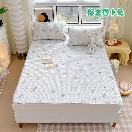 “夏被”【乳胶凉席三件套床单款】会呼吸的凉感丝 抗菌防螨透气性强 天然乳胶 凉感丝清凉好睡眠-CC 商品图9