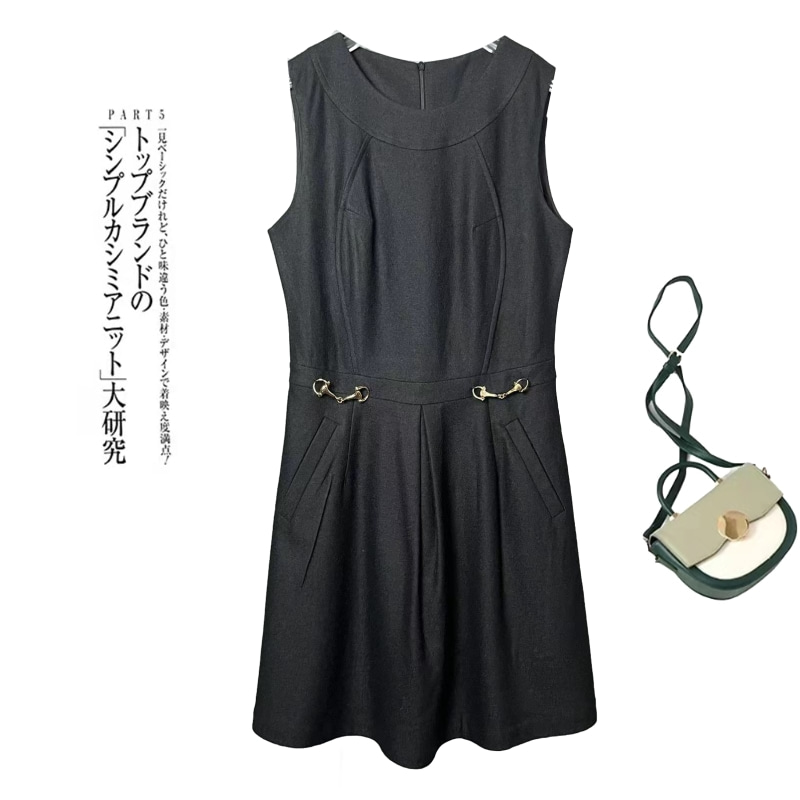 D1-1 灵之舞8606/8862款 收腰加装饰背心连衣裙