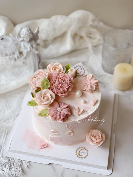 韩式裱花 A款 忌廉蛋糕（默认自提，收费配送请联系客服） 商品图1