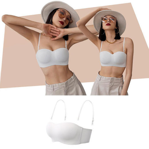 【小红书爆款防滑无肩带】果冻条内衣聚拢小胸专用薄款无痕隐形文胸女 商品图6