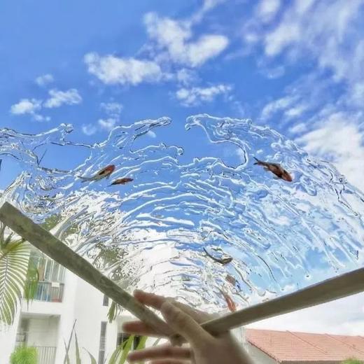 夏日水扇滴胶水做的扇子diy材料包玻璃颜料相框滴胶寒冰扇 商品图4