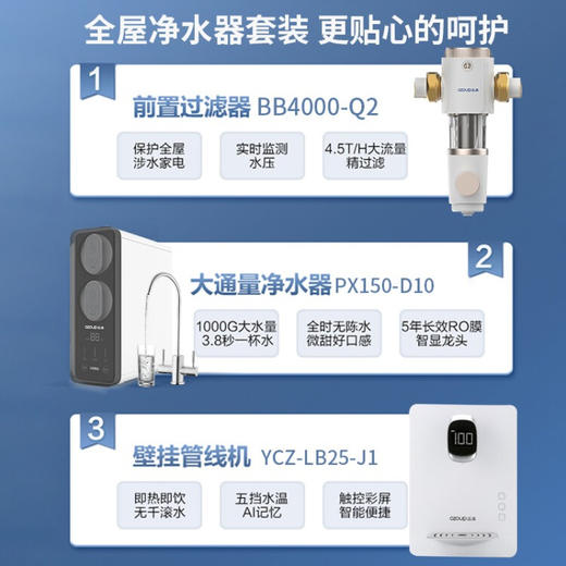 浩满（OZOUP） 浩满净水器家用直饮厨房1000G大流量双出水净饮机 商品图6