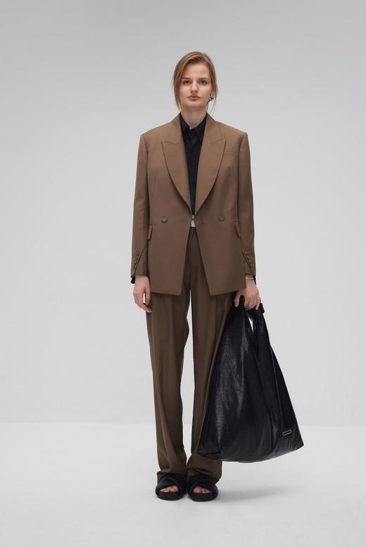 廓形轻薄中长款西服 商品图0