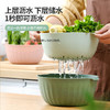 「9.9元包邮！沥水+收纳」双层厨房用品洗菜盆沥水篮子 居家日用洗菜篮多功能客厅水果盘 商品缩略图2