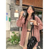 【美式复古格子衬衫】女长袖2023春季薄款宽松休闲开衫外套上衣衬衣潮 商品缩略图1