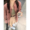 【美式复古格子衬衫】女长袖2023春季薄款宽松休闲开衫外套上衣衬衣潮 商品缩略图2