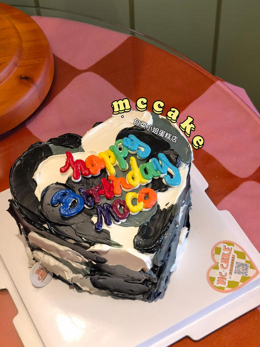 黑色爱心桃蛋糕【深色色素较重】 商品图1