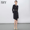 IWY/藏青色设计感西装连衣裙女修身高端商务裙子气质女神范正装Q13107 商品缩略图4