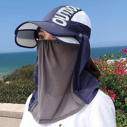 防晒帽子女防紫外线透气可折叠鸭舌帽 商品图2