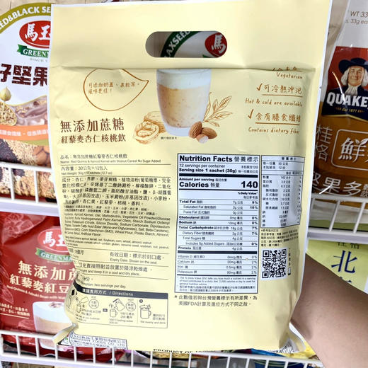马玉山红藜麦杏仁核桃饮390g 商品图5