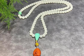 【御珠宫坊·传藏系列】新疆羊脂白玉108珠串