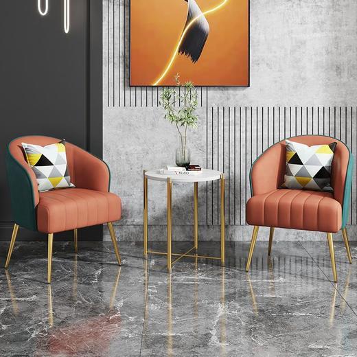 网红沙发椅子靠背单人学生宿舍家用简约卧室阳台美甲化妆休闲凳子 商品图4