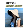 黑胶空顶遮阳帽女夏防晒帽子防紫外线遮脸渔夫帽可折叠调节 商品缩略图5