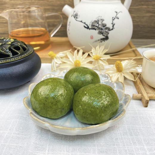 艾青团（黑芝麻、红豆馅、花生馅） 无化学添加，原生态艾青制作 商品图1