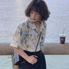【随性复古防晒度假风】月半鱼法式复古休闲花衬衫短袖女夏季雪纺衫外穿度假风两穿防晒衣 商品缩略图3