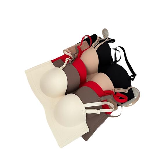 【果冻半杯内衣无痕聚拢】小胸专用一体固定杯无钢圈收副乳无痕女士文胸罩 商品图4