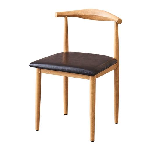 餐椅家用北欧靠背凳子书桌现代简约卧室女轻奢仿实木铁艺牛角椅子 商品图4