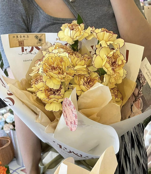 【国产康乃馨】黄紫 18-20支/扎 商品图0
