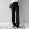 【高腰直筒遮肉长裤】夏季垂感西装裤休闲阔腿裤女半松紧腰宽松版型 商品缩略图3